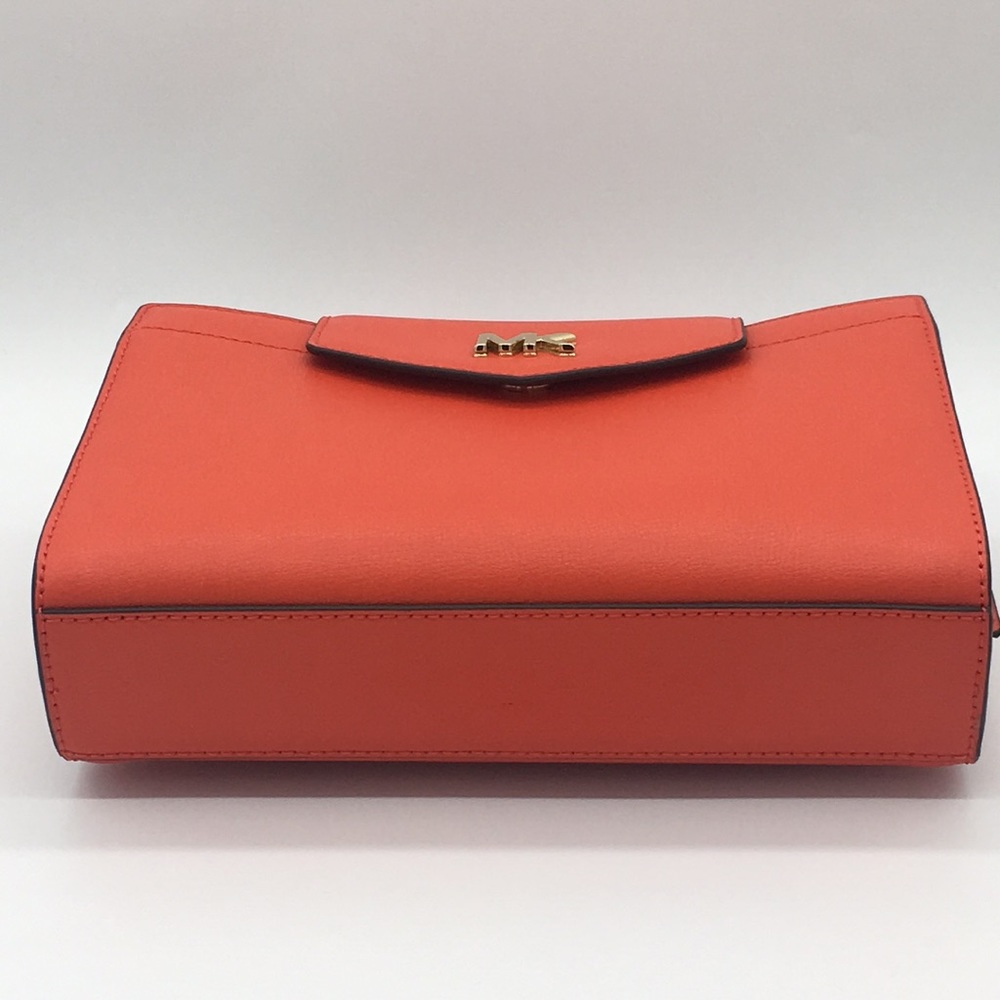MICHAEL KORS MOTT LG CLUTCH XBODY MANDARIN - Picture 8 of 8